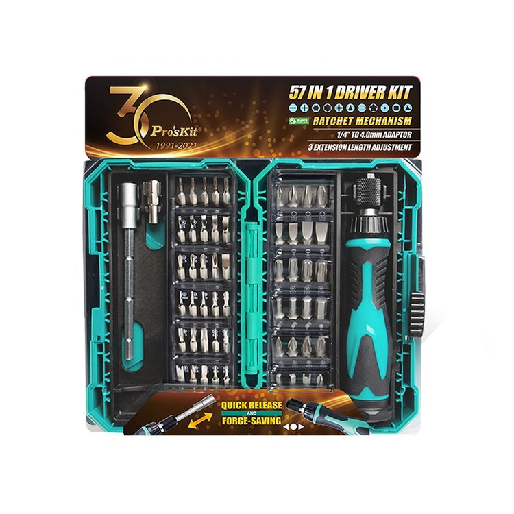 رابط سری پیچ گوشتی پروسکیت مدل SD-9857M بسته 57 عددی