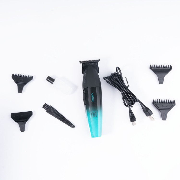 ماشین اصلاح موی سر و صورت وی جی آر مدل V-906 با تیغه سرامیکی پوشش DLC، موتور 9000 دور در دقیقه، باتری 2000 میلی آمپر ...