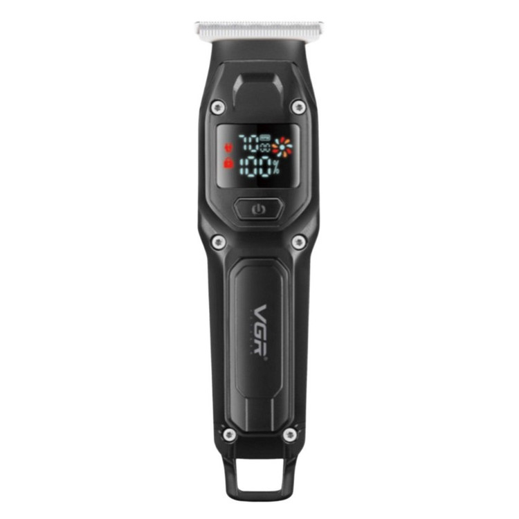 ماشین اصلاح موی سر و صورت وی جی ار مدل V-964 با تیغه کربن استیل، باتری لیتیومی 600 میلی آمپر، نمایشگر وضعیت باتری، عم...