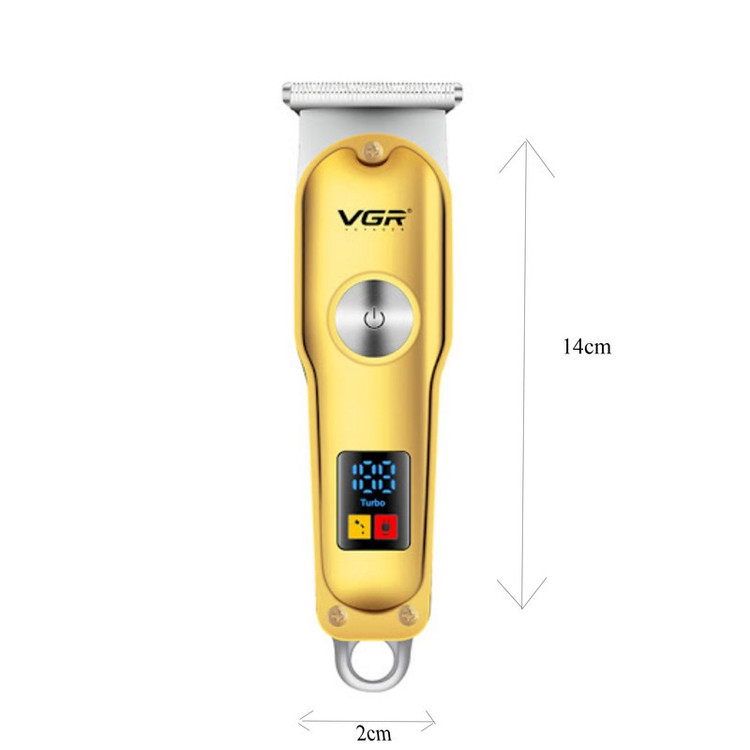 ماشین اصلاح موی سر و صورت وی جی ار مدل V-290 با تیغه استیل ضد زنگ، نمایشگر دیجیتال، قابلیت دو سرعته، منبع تغذیه برق و...