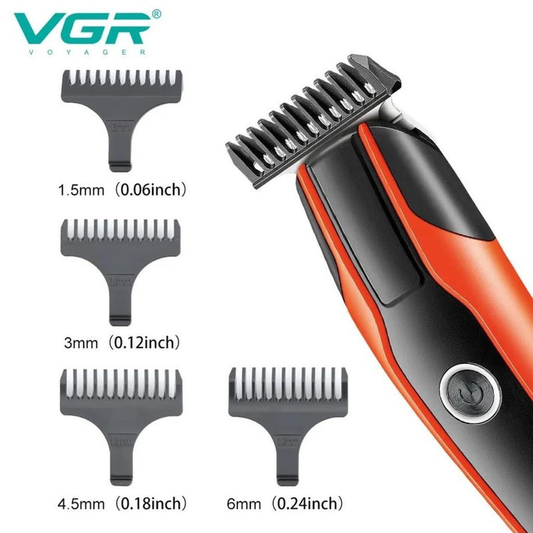 ماشین اصلاح موی سر و صورت وی جی آر مدل V-999 با تیغه استیل پیشرفته، اصلاح دقیق 0.01 میلی متر، استفاده خشک و مرطوب، با...