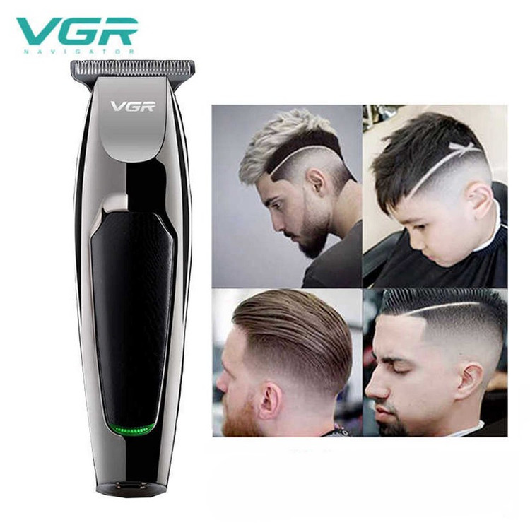 ماشین اصلاح موی صورت وی جی ار مدل 070 با تیغه استیل ضد زنگ، صفرزن و خط زن، تنظیم سرعت، باتری قابل شارژ با 60 دقیقه اس...
