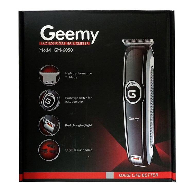 ماشین اصلاح موی سر و صورت جیمی مدل GM-6050 با تیغه استیل ضد زنگ، اصلاح برش مستقیم با دقت 0.1 میلی متر، قابلیت صفرزن، ...