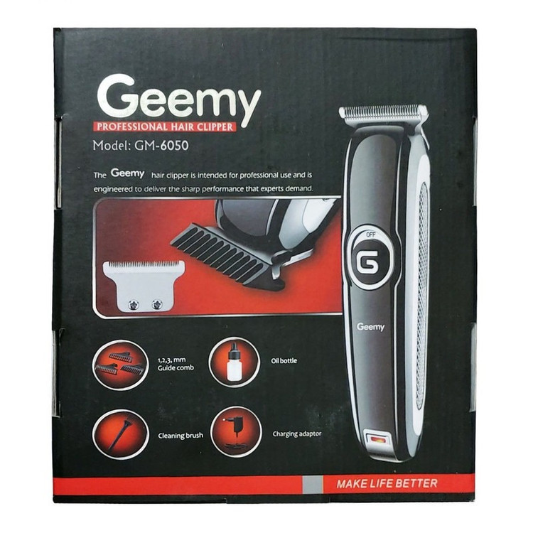 ماشین اصلاح موی سر و صورت جیمی مدل GM-6050 با تیغه استیل ضد زنگ، اصلاح برش مستقیم با دقت 0.1 میلی متر، قابلیت صفرزن، ...