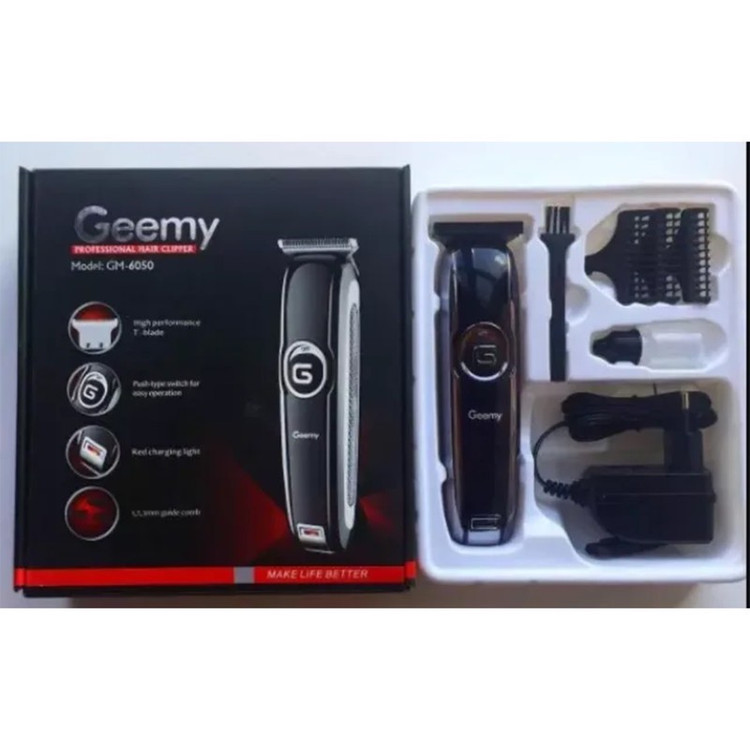 ماشین اصلاح موی سر و صورت جیمی مدل GM-6050 با تیغه استیل ضد زنگ، اصلاح برش مستقیم با دقت 0.1 میلی متر، قابلیت صفرزن، ...