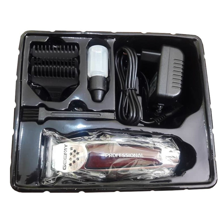 ماشین اصلاح موی سر و صورت جیمی مدل GM 855 با تیغه استیل ضد زنگ، باتری لیتیوم یون، دو سرعت موتور قابل تنظیم، منبع تغذی...