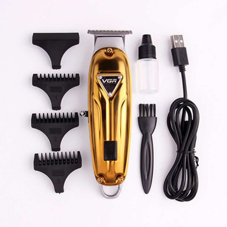 ماشین اصلاح مو صورت و سر وی جی آر مدل V-062 با باتری 1400mAh، شارژ سریع، 2 ساعت استفاده بی سیم، شانه متحرک در 4 انداز...
