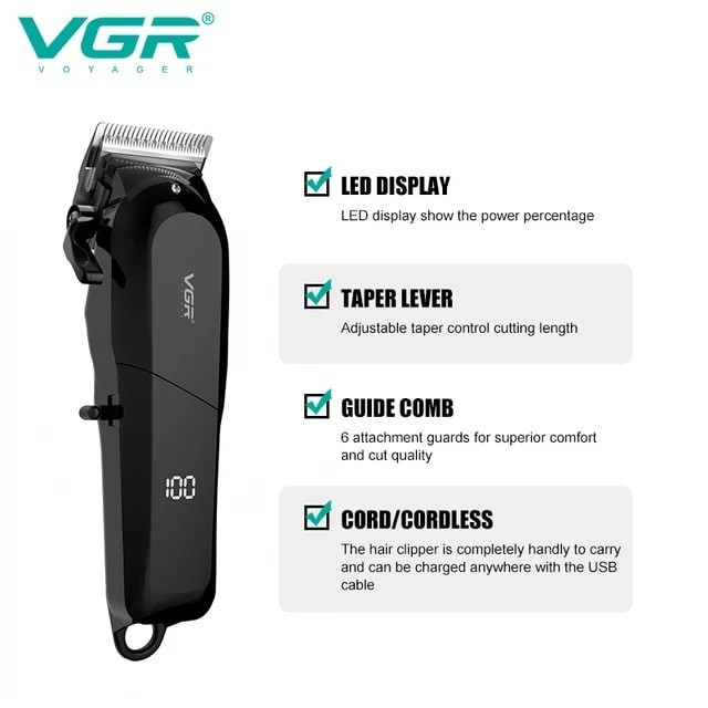 ماشین اصلاح موی سر وی جی ار مدل V-118