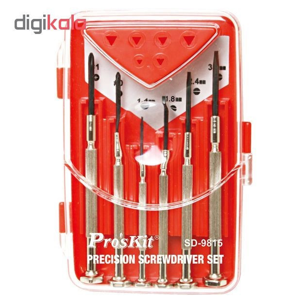 مجموعه 6 عددی پیچ گوشتی ساعتی پروسکیت مدل SD-9815