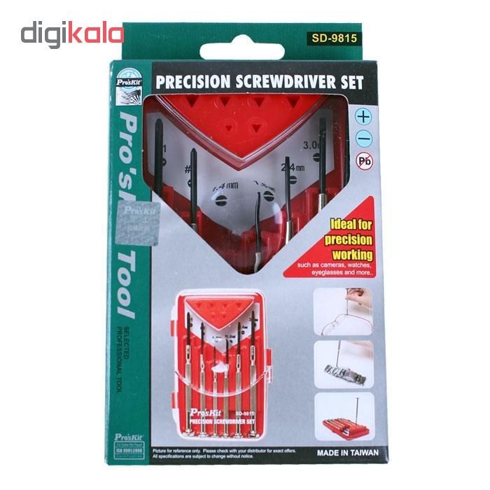 مجموعه 6 عددی پیچ گوشتی ساعتی پروسکیت مدل SD-9815