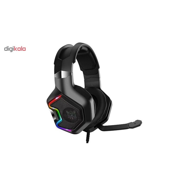 هدست گیمینگ اونیکوما مدل K10 Pro بدون قابلیت نویز کنسلینگ، جک 3.5 میلی متری، دارای نورپردازی RGB، کاپ های تهیه شده از...