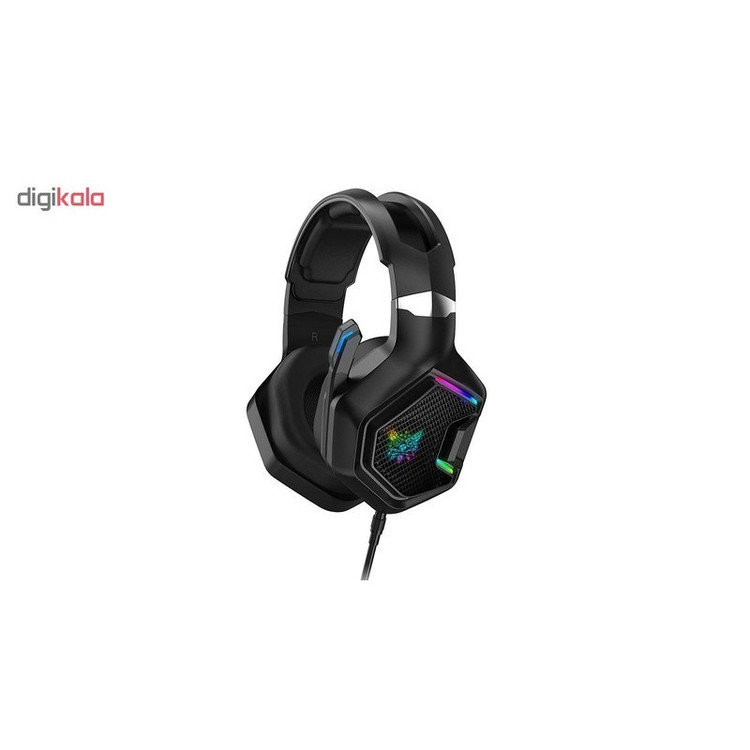 هدست گیمینگ اونیکوما مدل K10 Pro بدون قابلیت نویز کنسلینگ، جک 3.5 میلی متری، دارای نورپردازی RGB، کاپ های تهیه شده از...