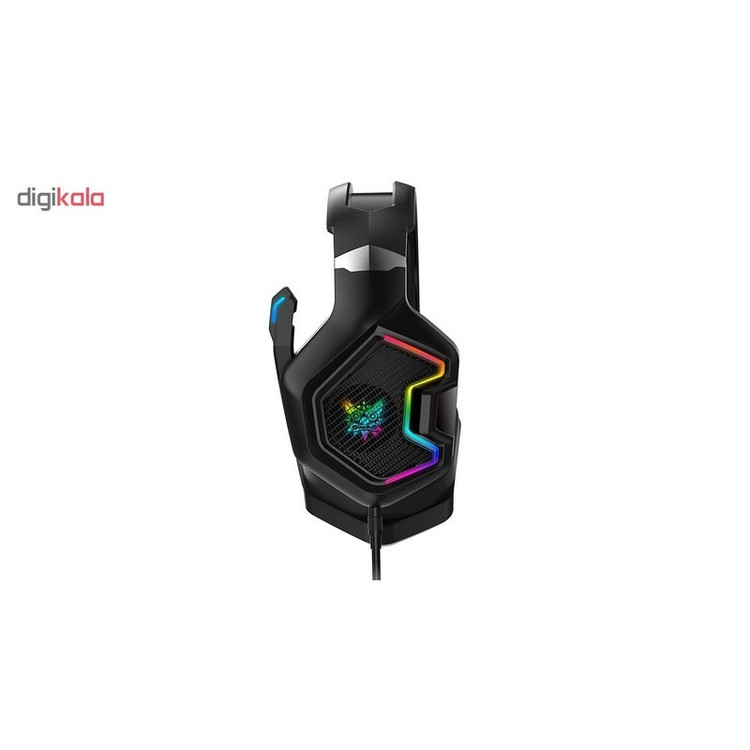 هدست گیمینگ اونیکوما مدل K10 Pro بدون قابلیت نویز کنسلینگ، جک 3.5 میلی متری، دارای نورپردازی RGB، کاپ های تهیه شده از...