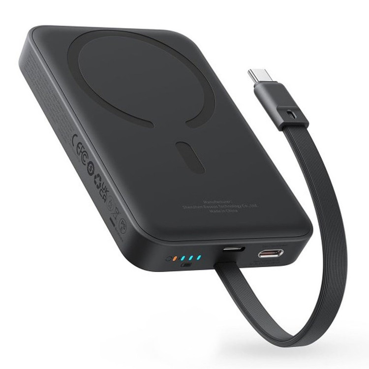 پاوربانک بی سیم 30 وات باسئوس مدل Magnetic Mini ظرفیت 10000 میلی آمپر ساعت