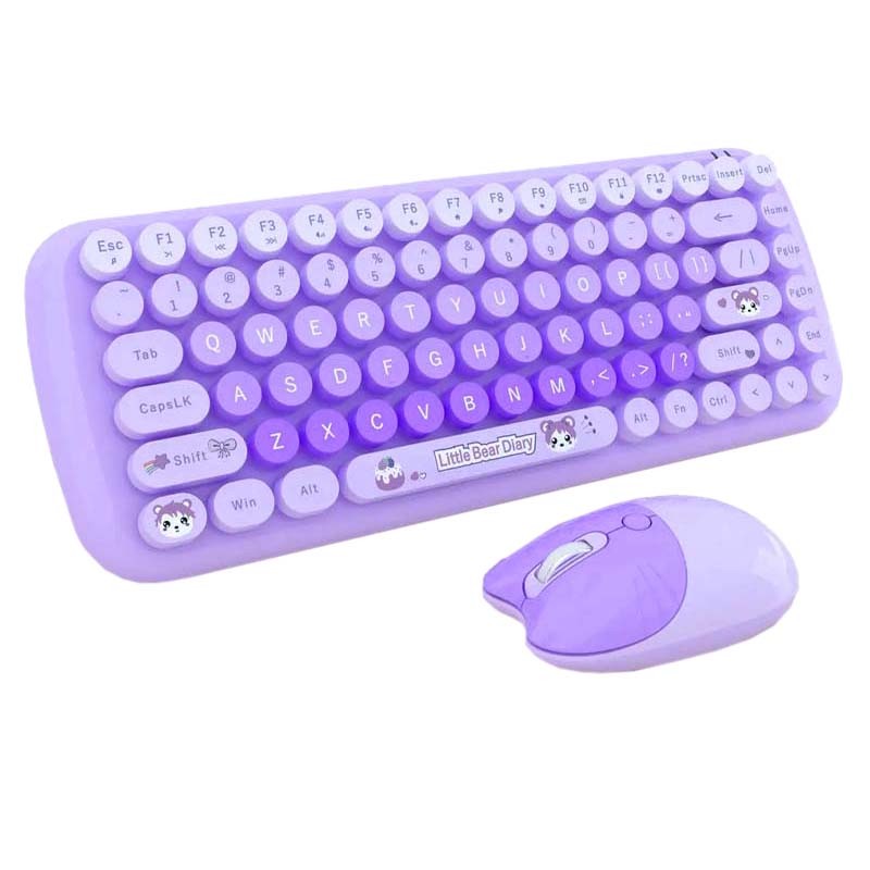کیبورد و ماوس بی سیم مافی مدل candy fashion multicolor، سوییچ ممبران، Tenkeyless