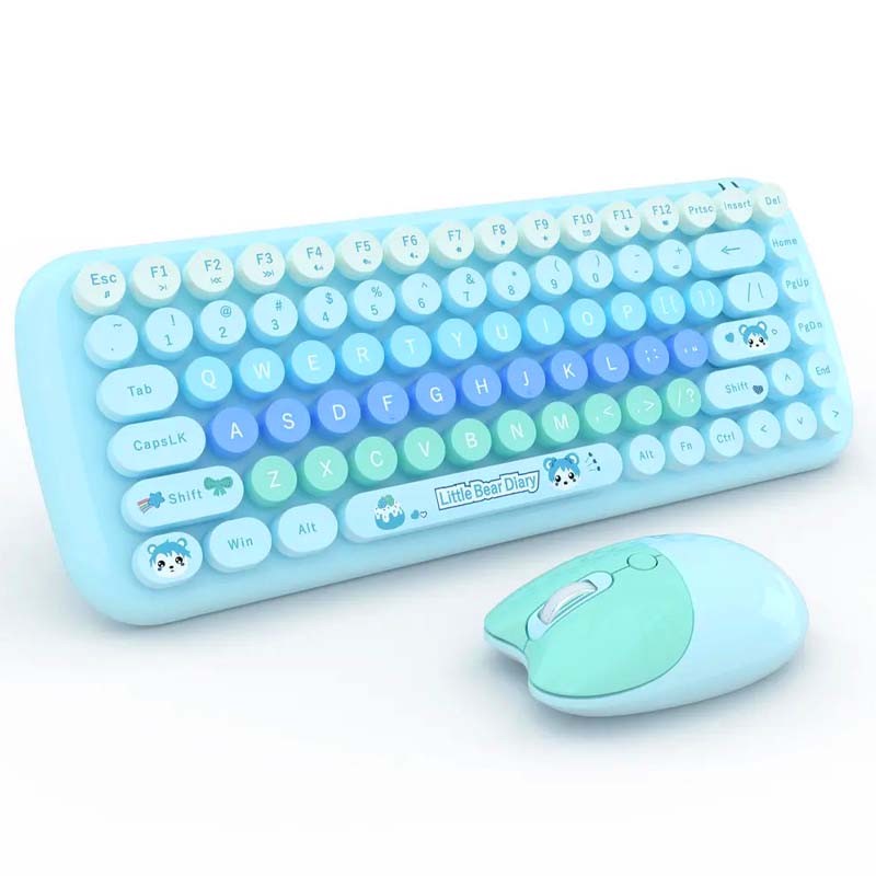 کیبورد و ماوس بی سیم مافی مدل candy fashion multicolor، سوییچ ممبران، Tenkeyless
