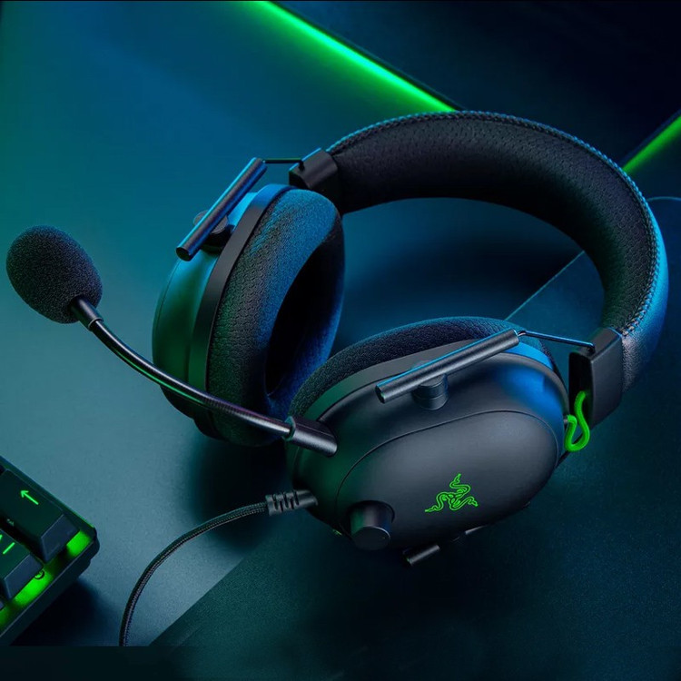 هدست گیمینگ بلوتوثی ریزر مدل BlackShark V2 X با نویز کنسلینگ بدنه، نویز کنسلینگ میکروفون (ENC)، اتصال از طریق جک 3.5 ...