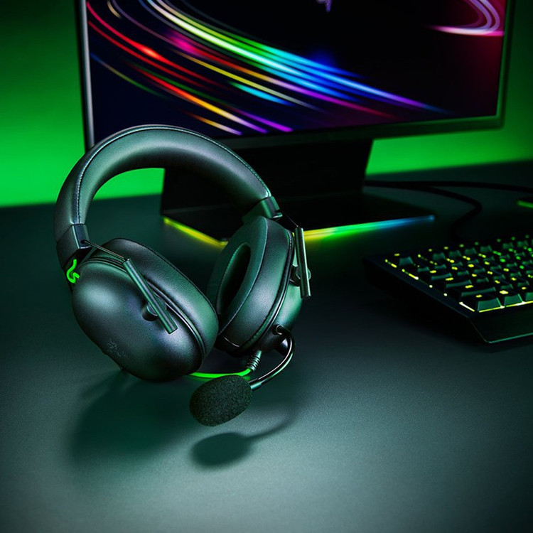 هدست گیمینگ بلوتوثی ریزر مدل BlackShark V2 X با نویز کنسلینگ بدنه، نویز کنسلینگ میکروفون (ENC)، اتصال از طریق جک 3.5 ...