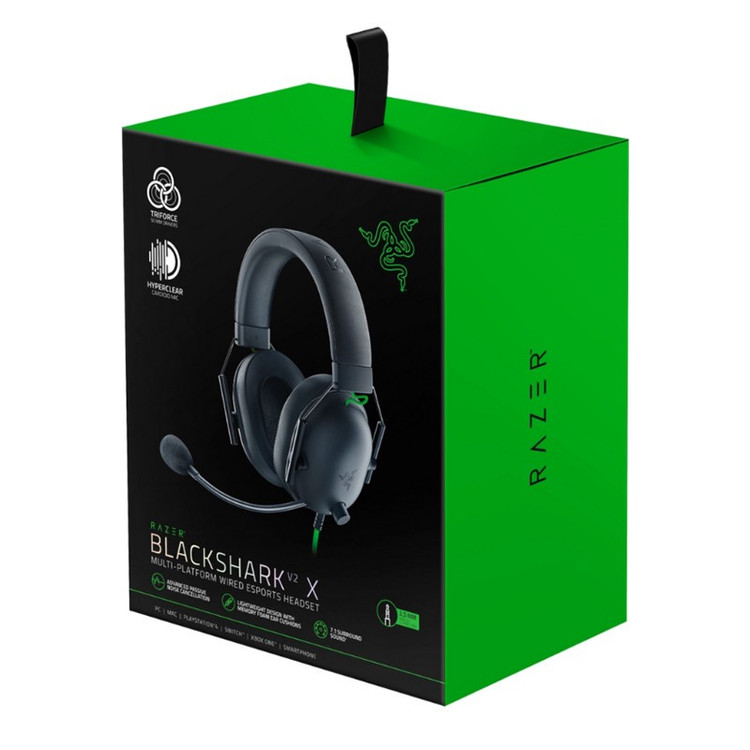 هدست گیمینگ بلوتوثی ریزر مدل BlackShark V2 X با نویز کنسلینگ بدنه، نویز کنسلینگ میکروفون (ENC)، اتصال از طریق جک 3.5 ...