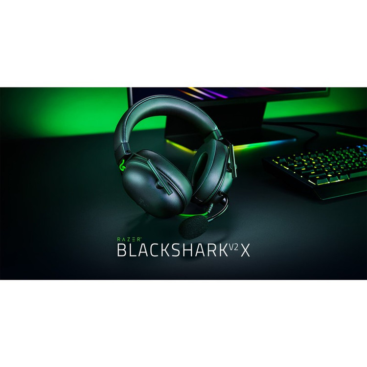 هدست گیمینگ بلوتوثی ریزر مدل BlackShark V2 X با نویز کنسلینگ بدنه، نویز کنسلینگ میکروفون (ENC)، اتصال از طریق جک 3.5 ...