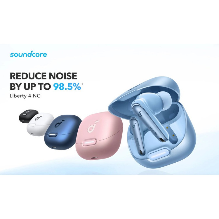 هدفون بلوتوثی انکر مدل Soundcore Liberty 4 NC با نویز کنسلینگ فعال (ANC)، درگاه شارژ USB Type-C، پشتیبانی از فرمان لم...