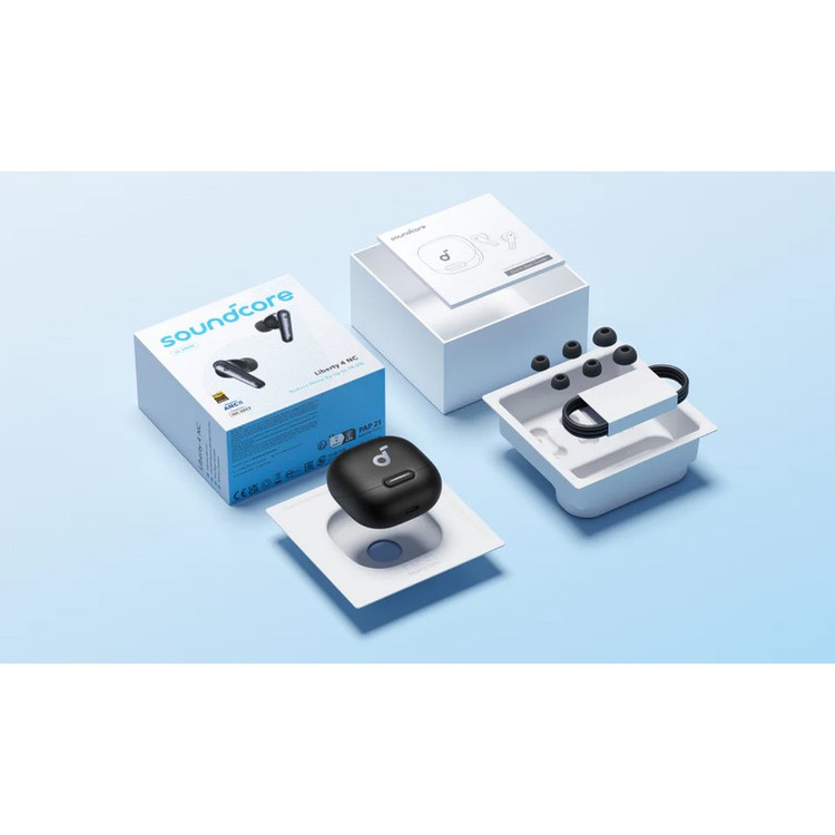 هدفون بلوتوثی انکر مدل Soundcore Liberty 4 NC با نویز کنسلینگ فعال (ANC)، درگاه شارژ USB Type-C، پشتیبانی از فرمان لم...