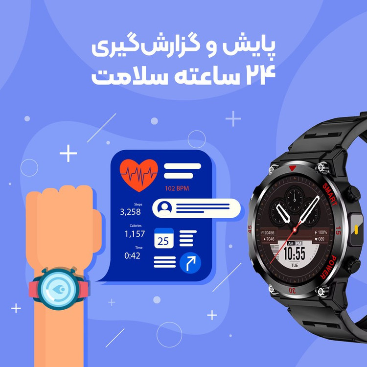 ساعت هوشمند 49 میلی متری لونکس مدل C 22 UItra بند سیلیکونی