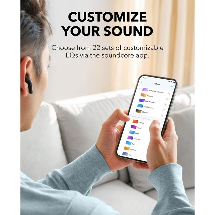 هدفون بلوتوثی انکر مدل Soundcore K20i با نویز کنسلینگ میکروفون (ENC)، درگاه شارژ USB Type-C، دارای کنترل لمسی، مقاوم ...