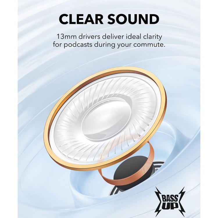 هدفون بلوتوثی انکر مدل Soundcore K20i با نویز کنسلینگ میکروفون (ENC)، درگاه شارژ USB Type-C، دارای کنترل لمسی، مقاوم ...