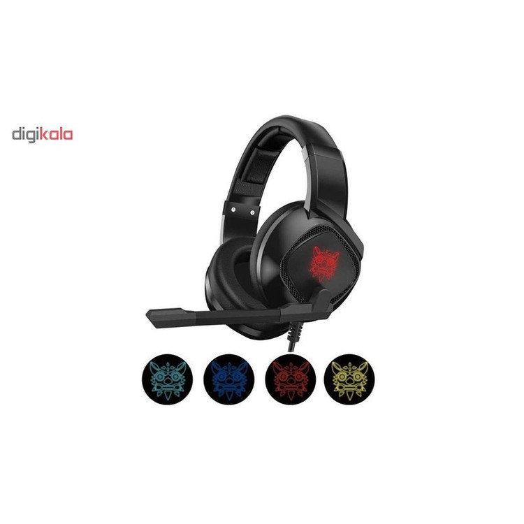 هدست گیمینگ اونیکوما مدل K19 بدون قابلیت نویز کنسلینگ، درگاه USB، دارای نورپردازی RGB، طراحی ارگونومیک، مقاوم در براب...