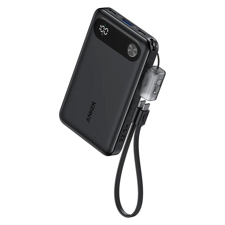 پاوربانک 22.5 وات انکر مدل A1257 ظرفیت 10000 میلی آمپر ساعت به همراه کابل USB-C