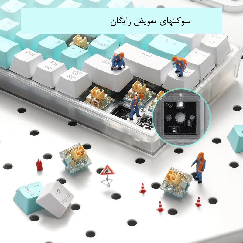 کیبورد مخصوص بازی ردراگون مدل Castor Pro K631RGB-PRO-GW