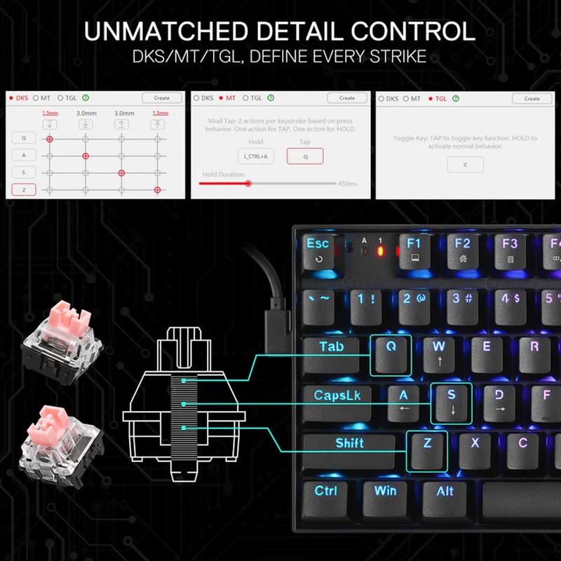 کیبورد گیمینگ ردراگون مدل GHOSTBLADE K735