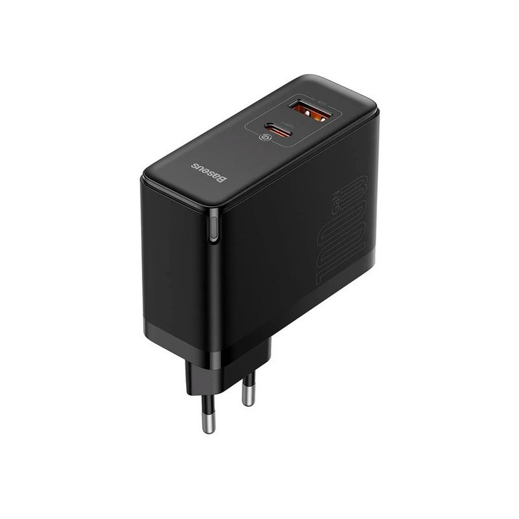 شارژر دیواری 100 وات دو پورت بیسوس مدل GaN5 PRO