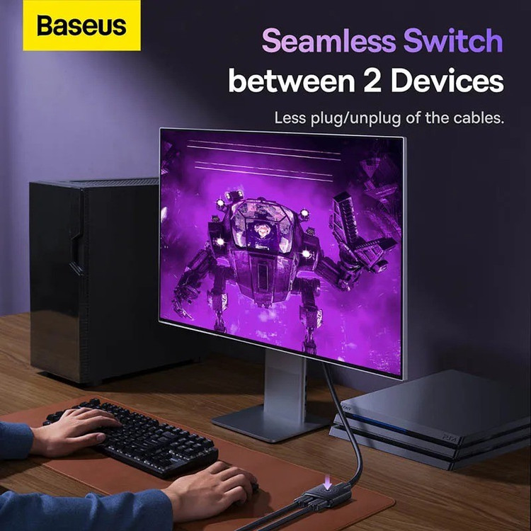 سوئیچ 1 به 2 HDMI بیسوس مدل BS-OH113