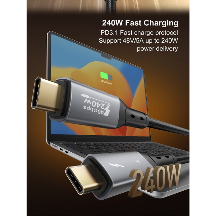 کابل USB-C الدینیو مدل TC-11c 240W طول 1 متر