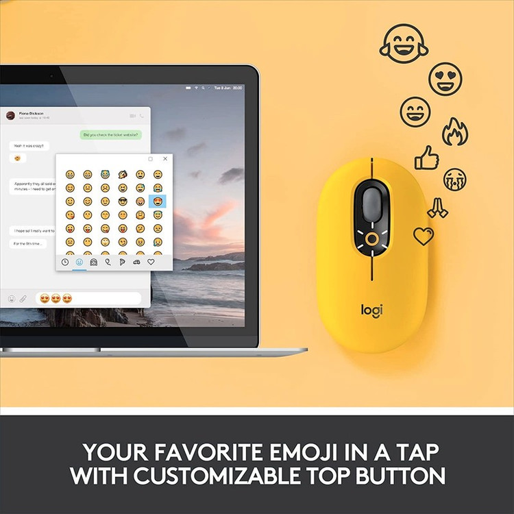 ماوس بی سیم لاجیتک مدل POP ٌWith Customizable Emoji