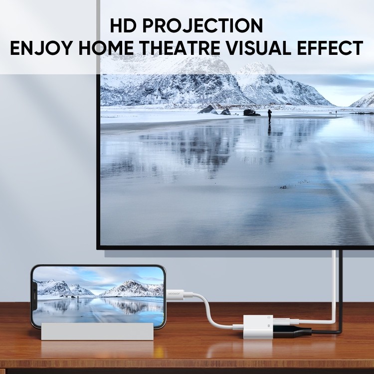 مبدل لایتنینگ به لایتنینگ HDMI جوی روم مدل S-H141