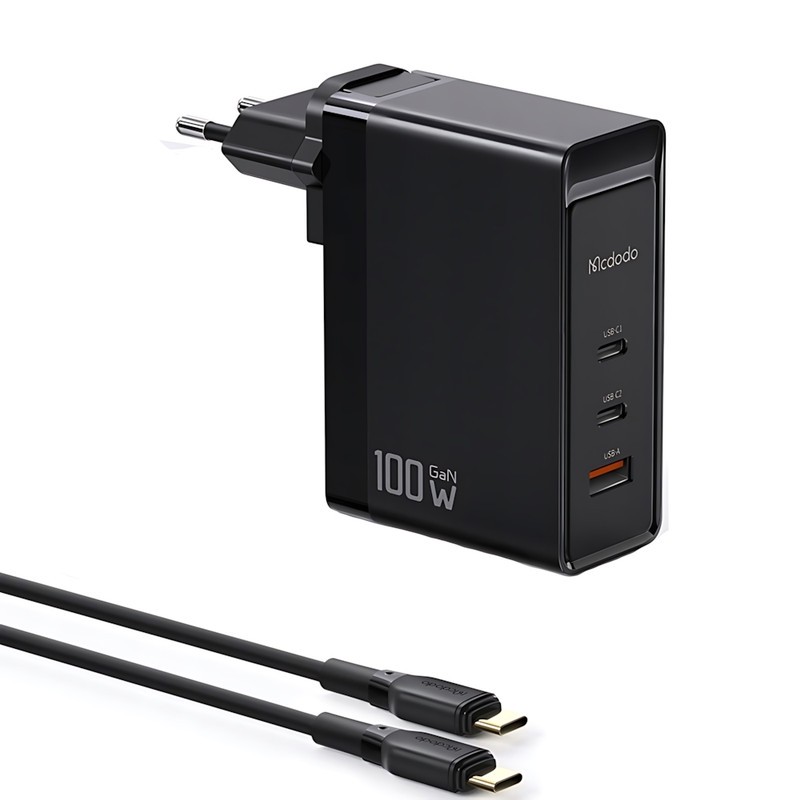 شارژر دیواری 100 وات مک دودو مدل CH-8105 Pro به همراه کابل تبدیل USB-C