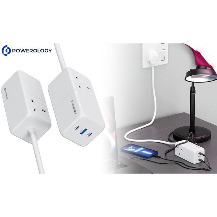 شارژر رومیزی پاورولوجی مدل PWPS65W Power Strip 65W