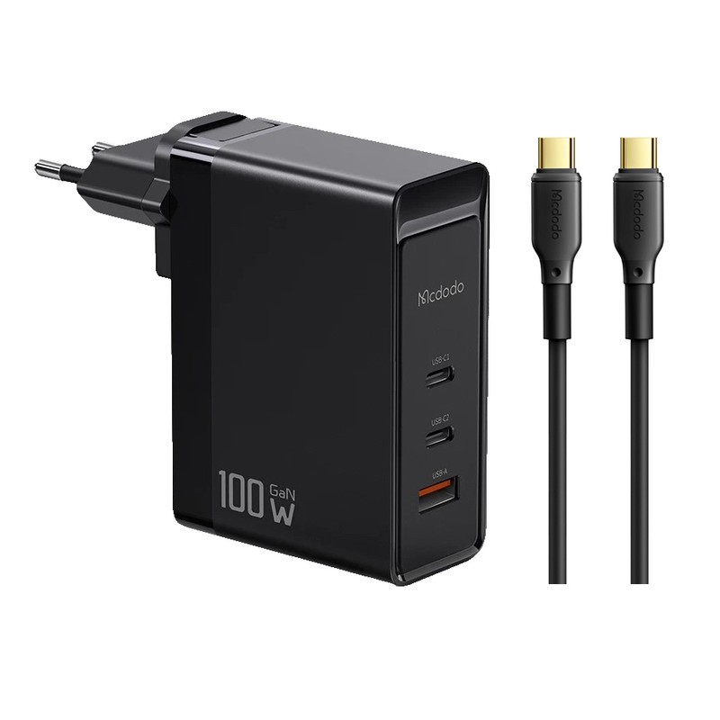 شارژر دیواری مک دودو مدل GaN CH-8105 Pro 100W به همراه کابل تبدیل USB-C