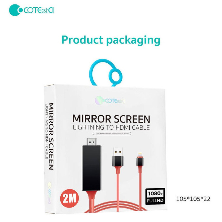 کابل تبدیل HDMI به لایتنینگ USB کوتتسی مدل 33021 طول 2 متر