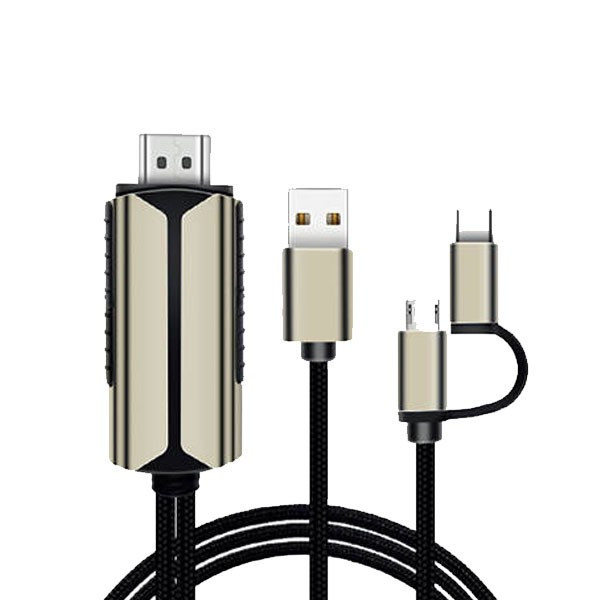 کابل تبدیل HDMI به USB-C MicroUSB کوتتسی مدل 33023 طول 2 متر