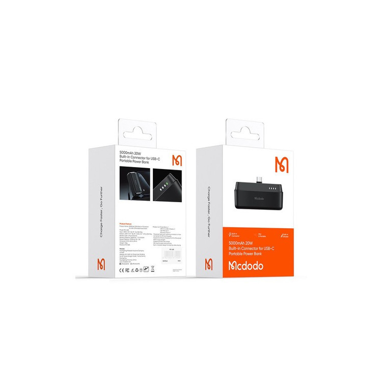 پاوربانک مک دودو مدل MC-6302 20w ظرفیت 5000 میلی آمپرساعت