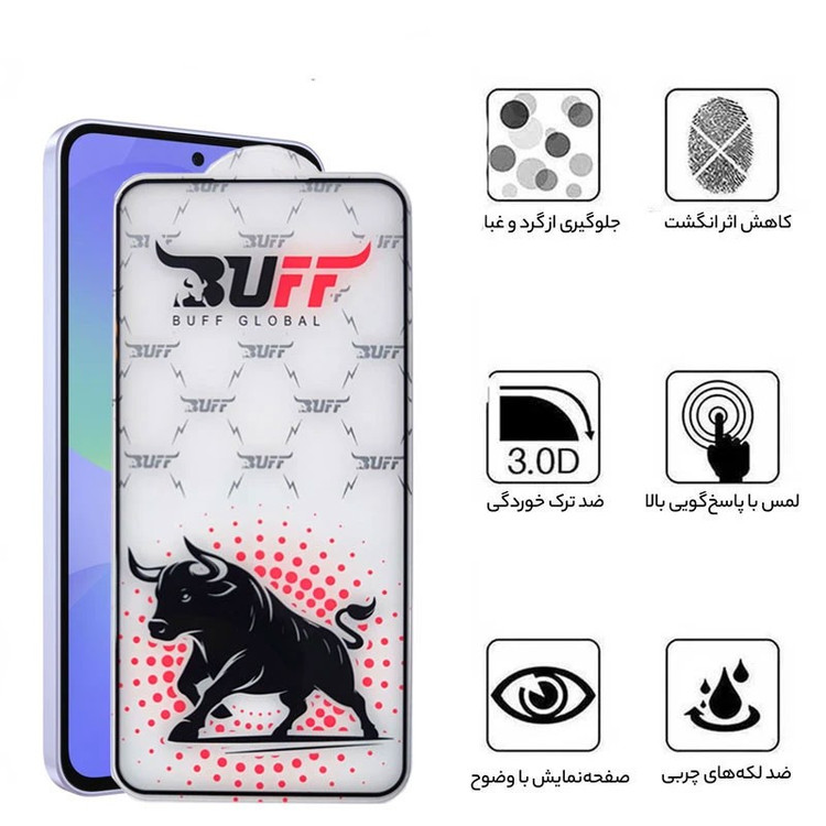 محافظ صفحه نمایش بوف مدل Fighter-Guarantee مناسب برای گوشی موبایل سامسونگ Galaxy A56 A36 A37 S24 Fe