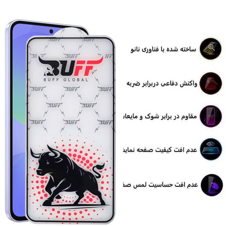 محافظ صفحه نمایش بوف مدل Fighter-Guarantee مناسب برای گوشی موبایل سامسونگ Galaxy A56 A36 A37 S24 Fe