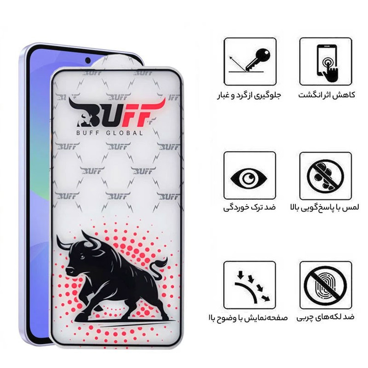 محافظ صفحه نمایش بوف مدل Fighter-Guarantee مناسب برای گوشی موبایل سامسونگ Galaxy A56 A36 A37 S24 Fe
