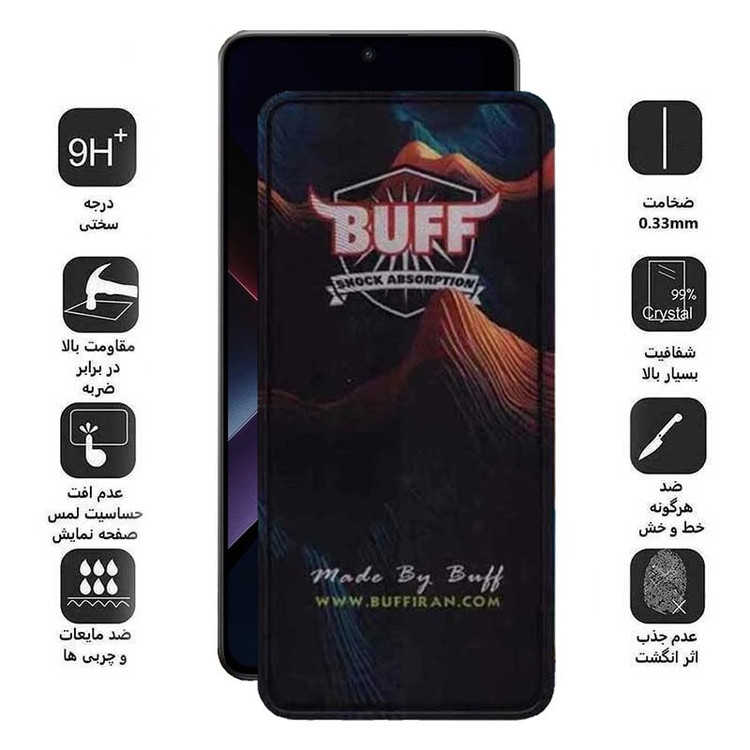 محافظ صفحه نمایش بوف مدل Mountain-G مناسب برای گوشی موبایل شیائومی Poco X7 Pro Redmi Note 14