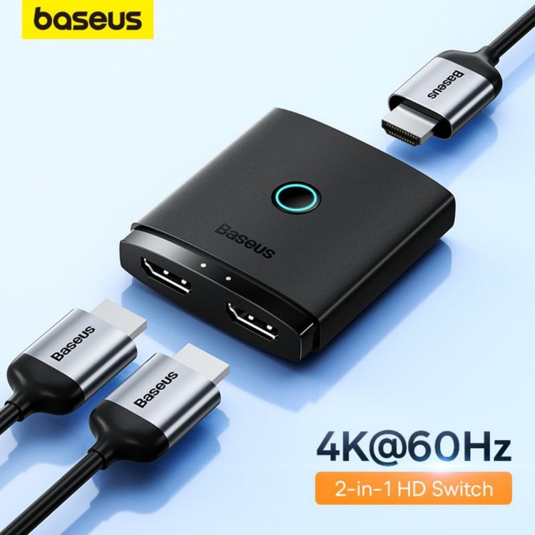 سوئیچ 1 پورت به 2 پورت HDMI بیسوس مدل AIRJOY
