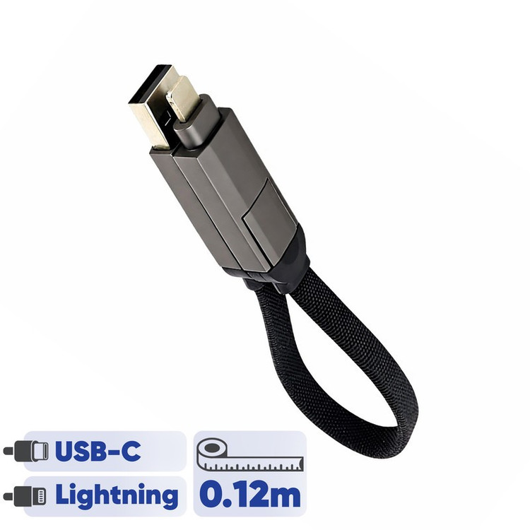 کابل تبدیل USB-C به لایتنینگ میم تک مدل PDW100 طول 0.12 متر